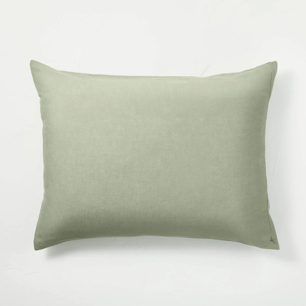 Sage Green Linen Duvet and Sham Set P612361