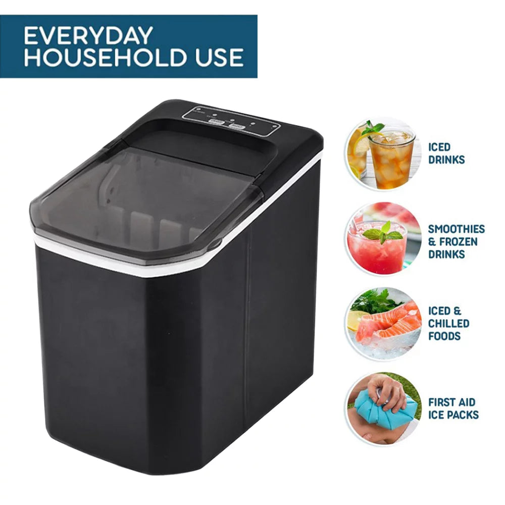 Countertop Ice Maker with Ice Basket, 2 Sizes of Ice J50846