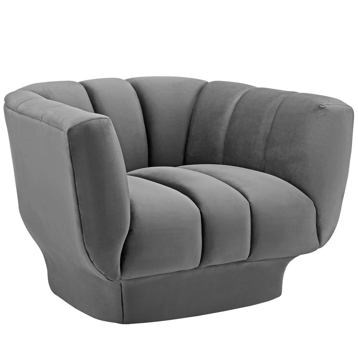 Gray Performance Velvet Sofa and Armchair Set A894