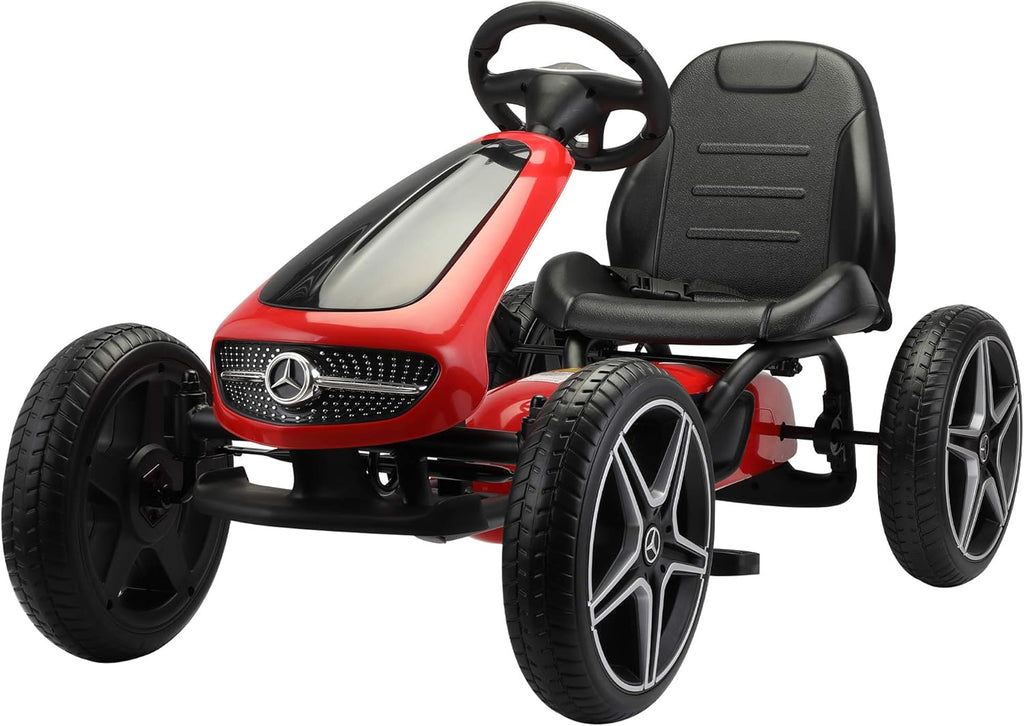 Pedal Go Kart for Kids, 4 Wheel, Adjustable Seat S76958