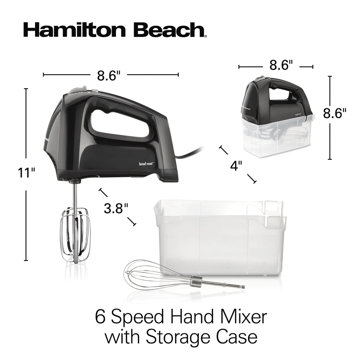 6 Speed Hand Mixer with Storage Case N82830