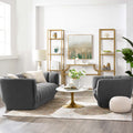 Gray Performance Velvet Sofa and Armchair Set A894
