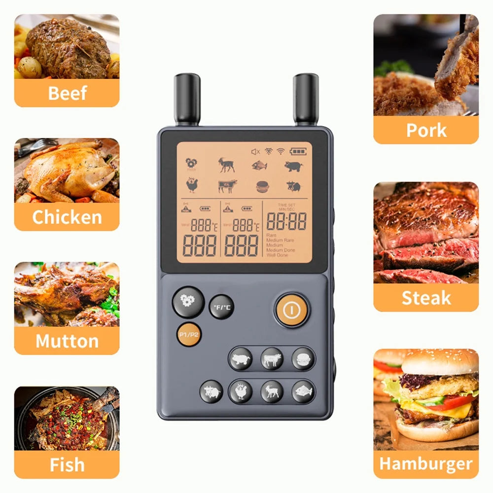 Instant Oven Meat Thermometer with Two Probes A16171
