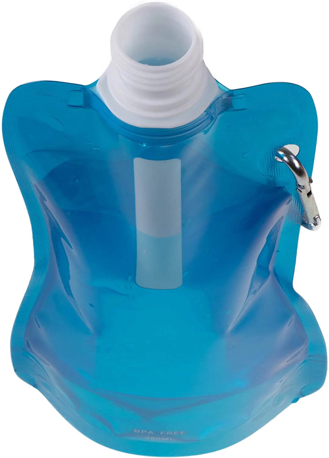 Collapsible Sports Water Bottle 3 Pack, 480 mL, Blue, Orange, and Green A63400