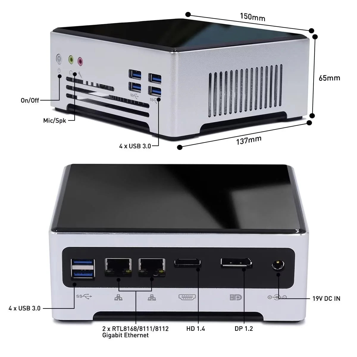 Mini PC Octa Core i9 10880H 16GB RAM 1TB SSD O78679