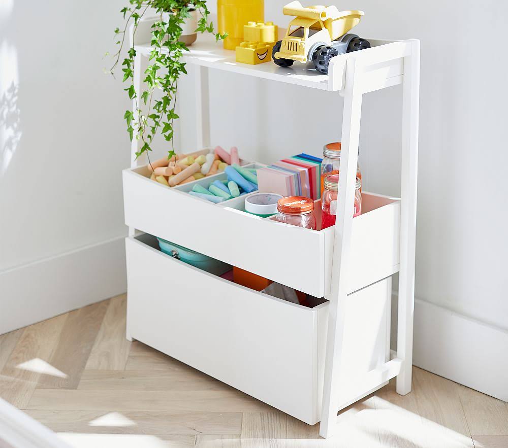 Simply White Angled Bookcase L967535