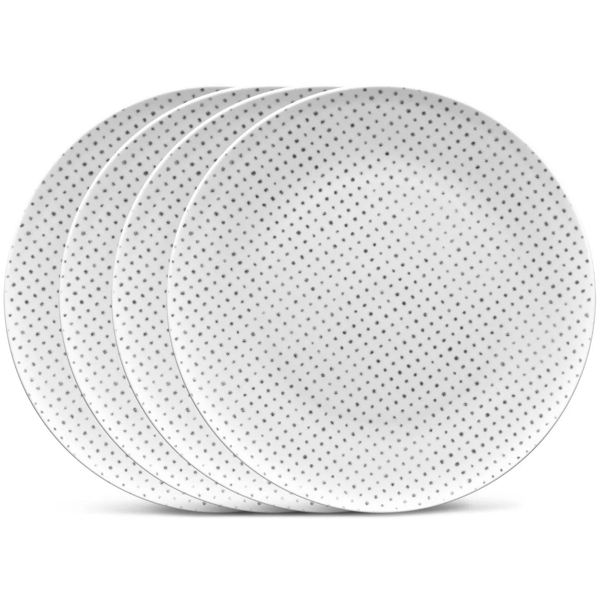 Grey Set of 4 Dinner Plates J788