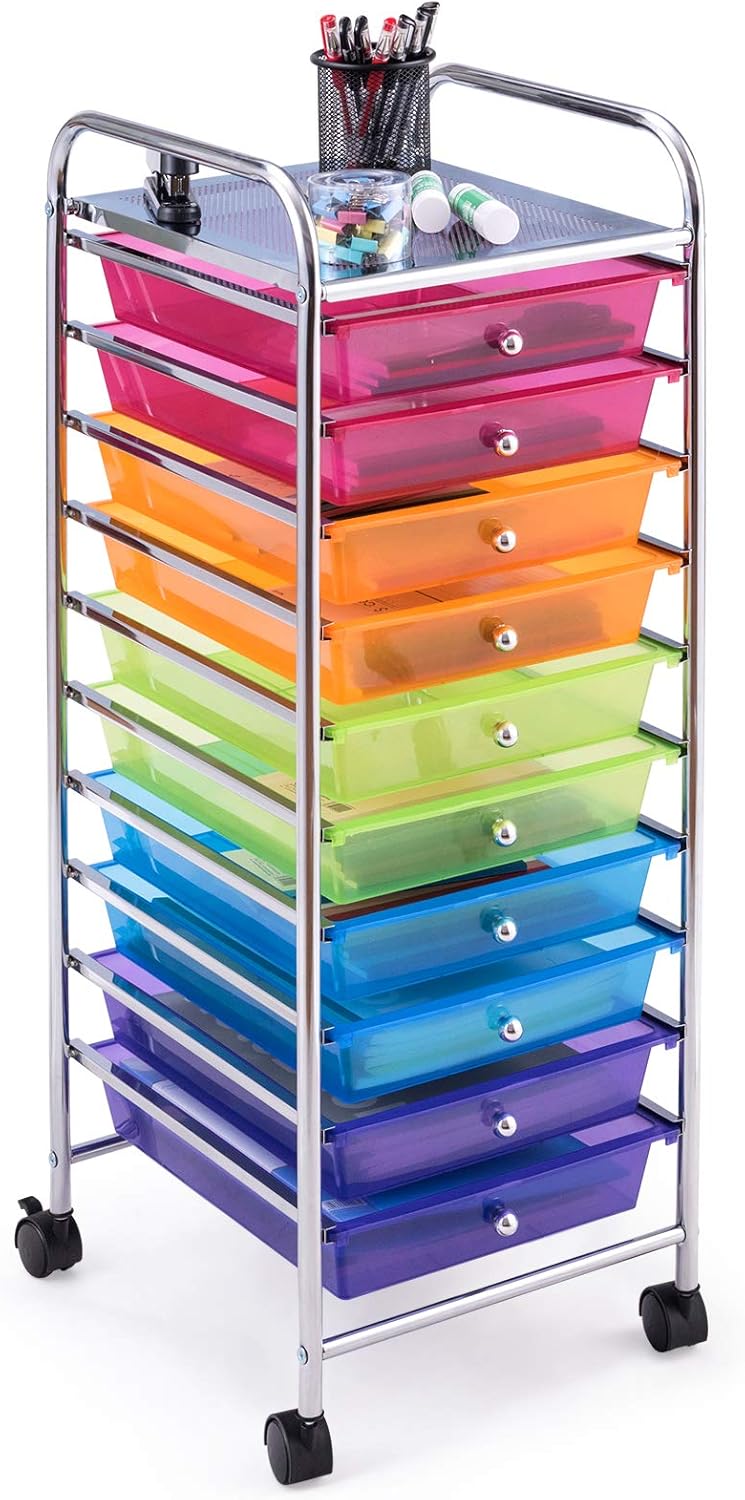 10 Drawer Rolling Storage Cart V94930