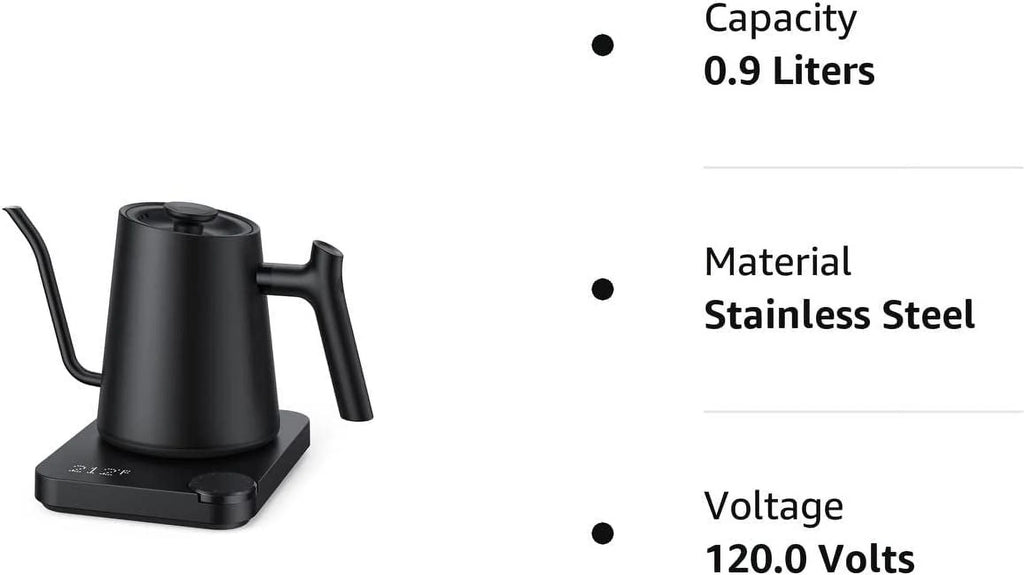 Black Gooseneck Electric Kettle R2934