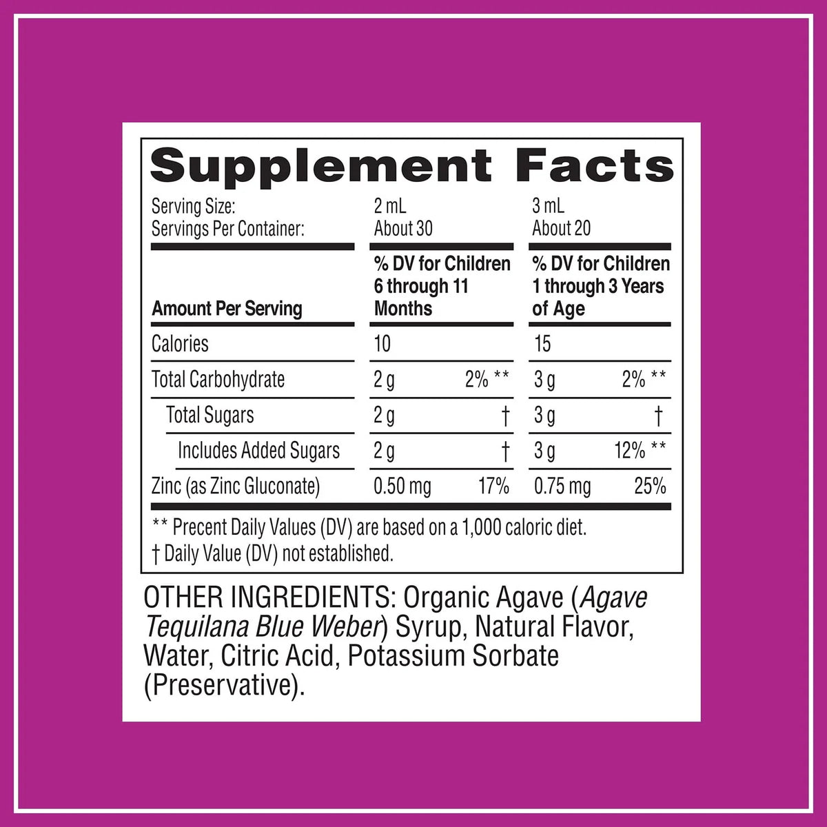 Grape 2oz Baby Immune Support with Zinc I330023