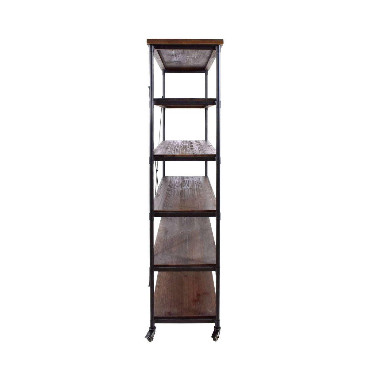 Industrial 5-Shelf Bookcase, Black Finish B7372