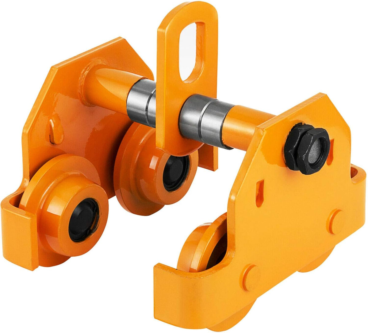 Push Beam Trolley, 1100lbs Load Capacity, 2.5in - 5.5in Adjustable Flange, Steel, Pack of 2 S334565