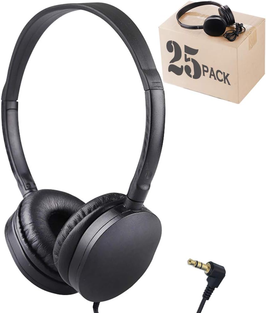 25 Pack Multi Colored Stereo Kids Headphones D325767