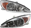 Chrome Headlight Assembly Pair for Toyota Camry 2002-2004 L99044