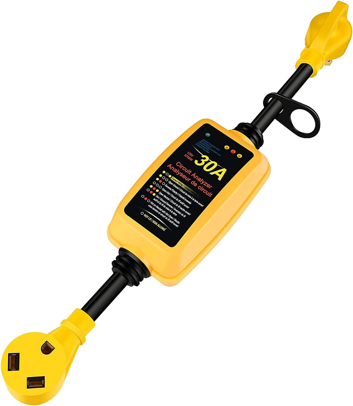 30 Amp Surge Protector with Waterproof Cover Circuit Analyzer Power Guard Pack of 2 S547