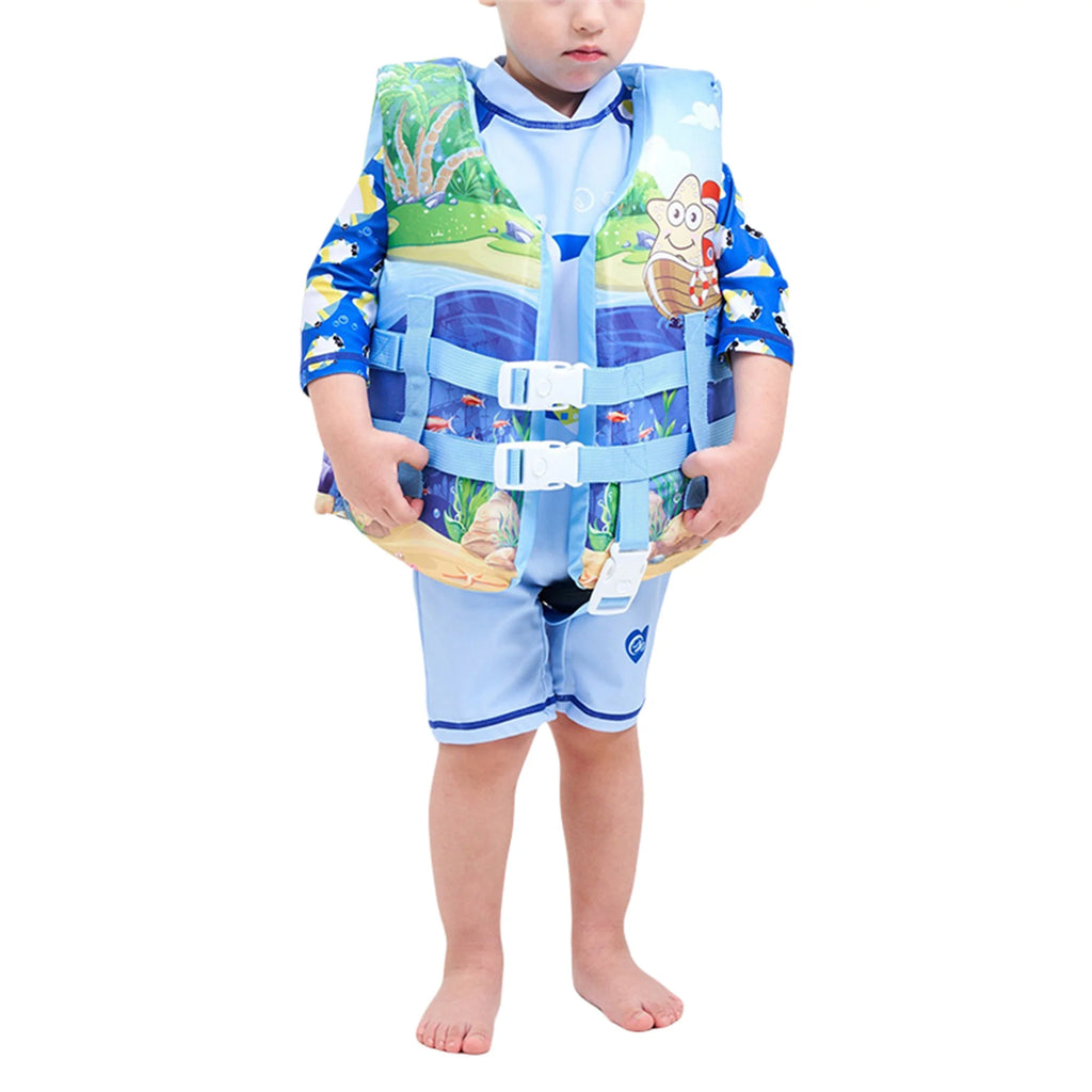 Cartoon Swim Vest with Adjustable Safety Strap Q759737