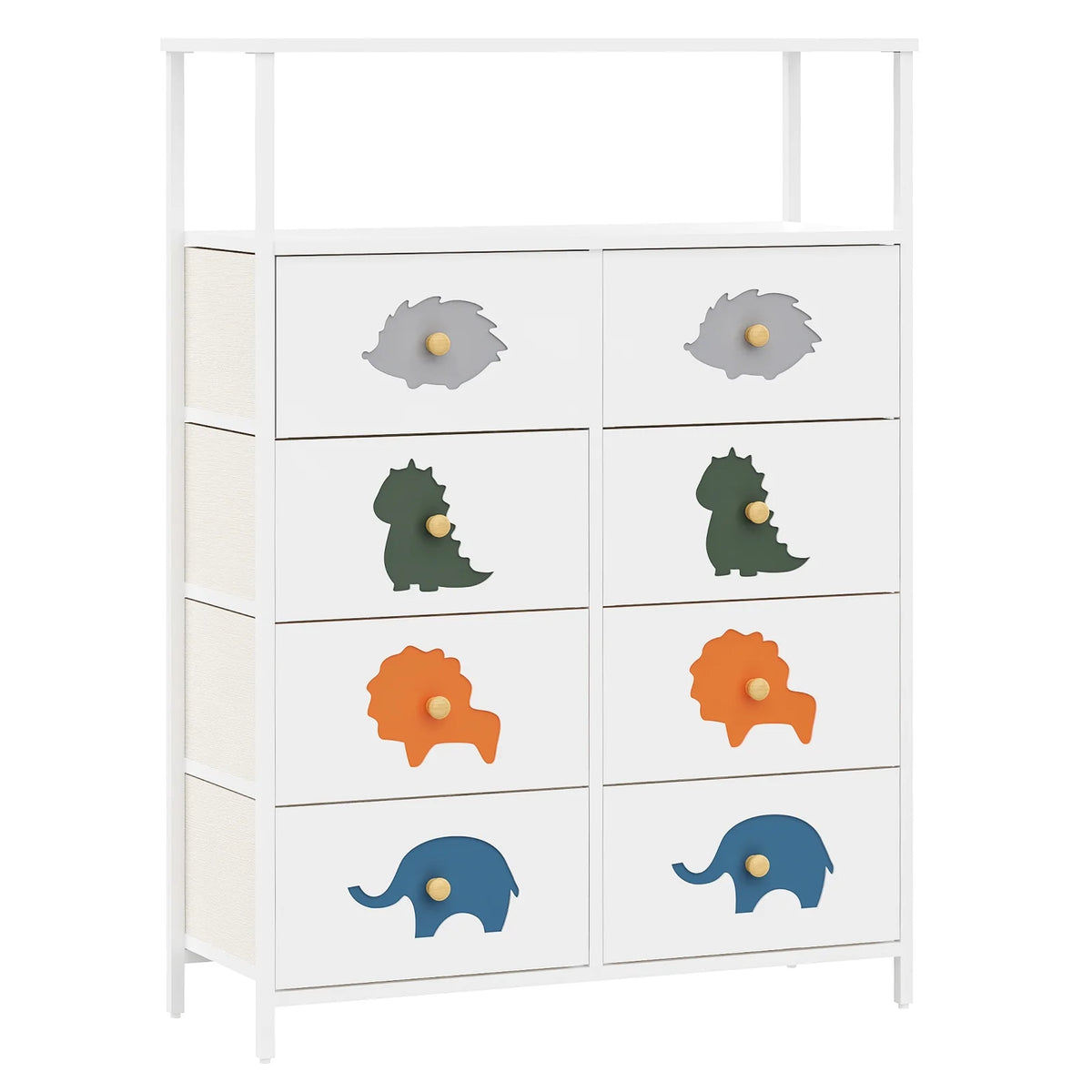 White 6 Drawer Kids Dresser with Shelf B10771