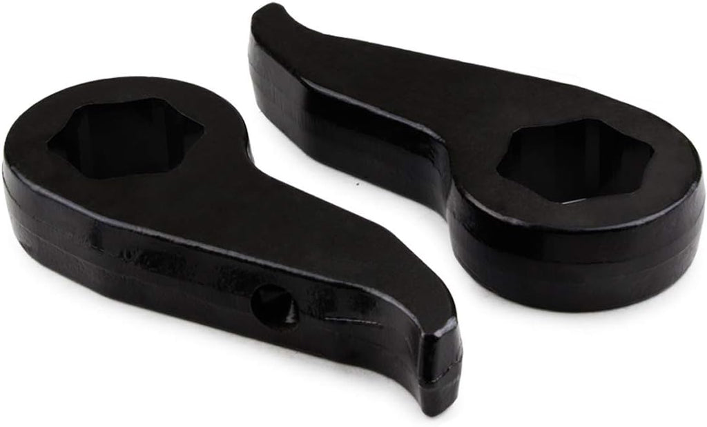 Front 2" Rear Leveling Lift Kit Adjustable Torsion Keys + Rear Blocks + U-bolts + Shock Extenders Fits 2011-2019 Chevy Silverado GMC Sierra 2500HD 3500HD 4WD L246