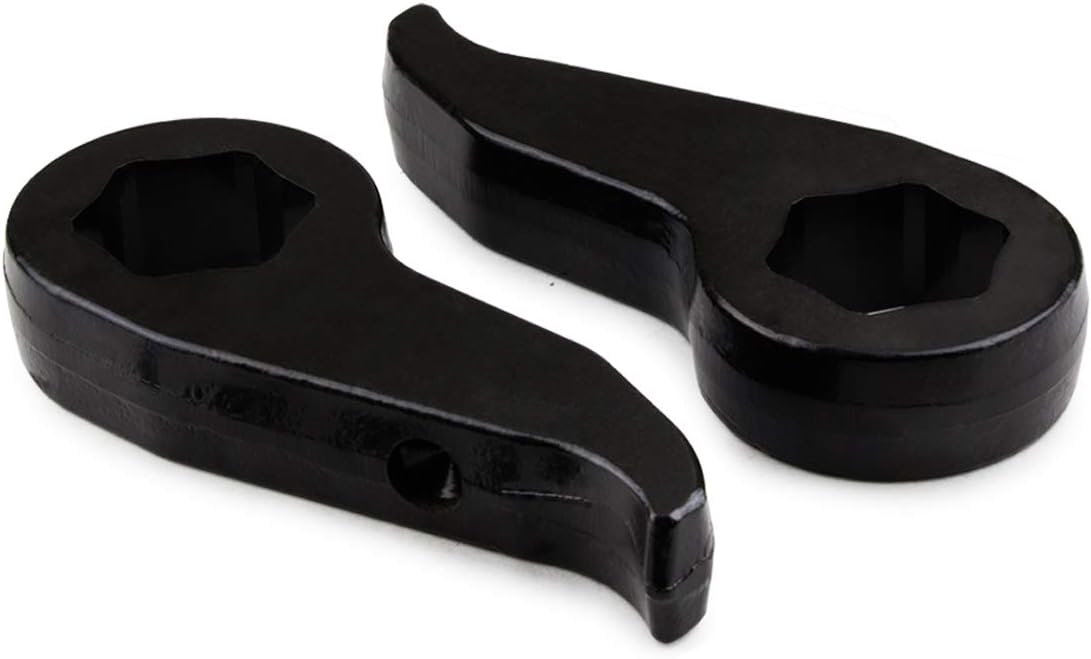 Front 2" Rear Leveling Lift Kit Adjustable Torsion Keys + Rear Blocks + U-bolts + Shock Extenders Fits 2011-2019 Chevy Silverado GMC Sierra 2500HD 3500HD 4WD L246