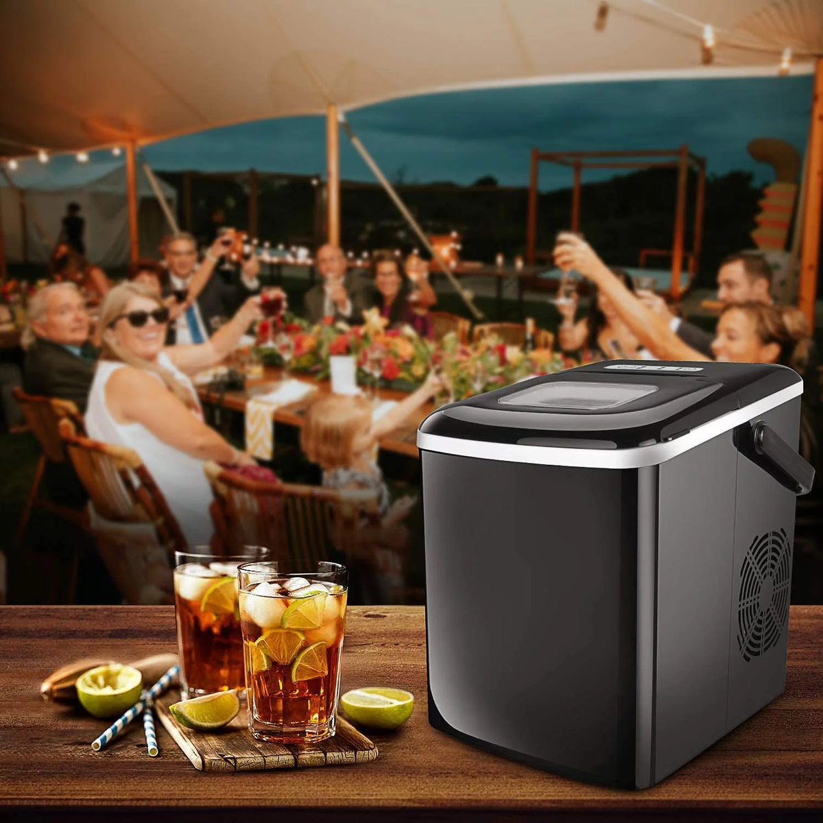 Portable Ice Maker with 2 Optional Ice Cube Sizes P171627