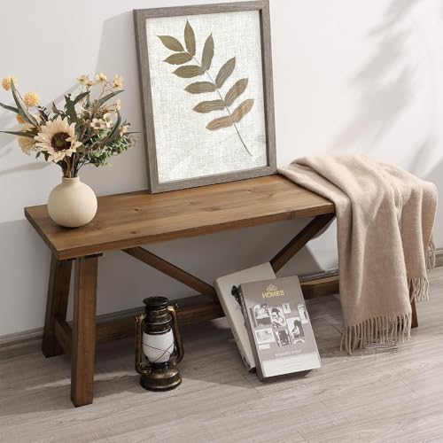 White Solid Wood Narrow Bench R841024