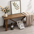 White Solid Wood Narrow Bench R841024