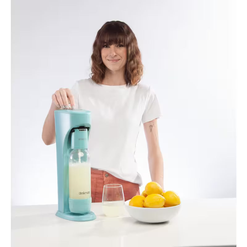 Sparkling Water Soda Maker Machine with 3 60L CO2 Cartridge, 1L and 0.5L Bottles B567151
