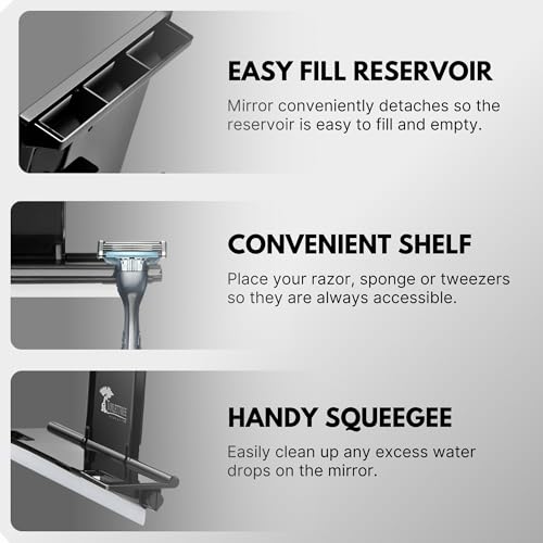 Fogless Shower Mirror with Squeegee Y72181