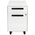 White Mobile Filing Cabinet with 2 Drawers T9902