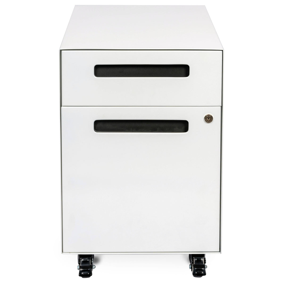 White Mobile Filing Cabinet with 2 Drawers T9902