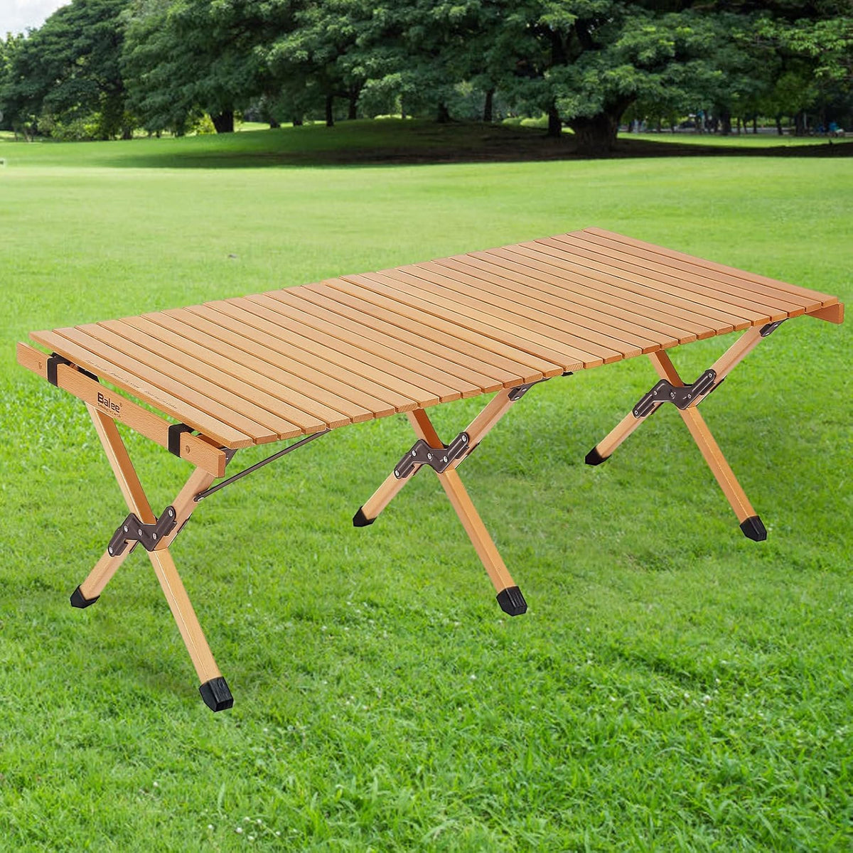 4ft Folding Wood Picnic Table with Carry Bag M3693