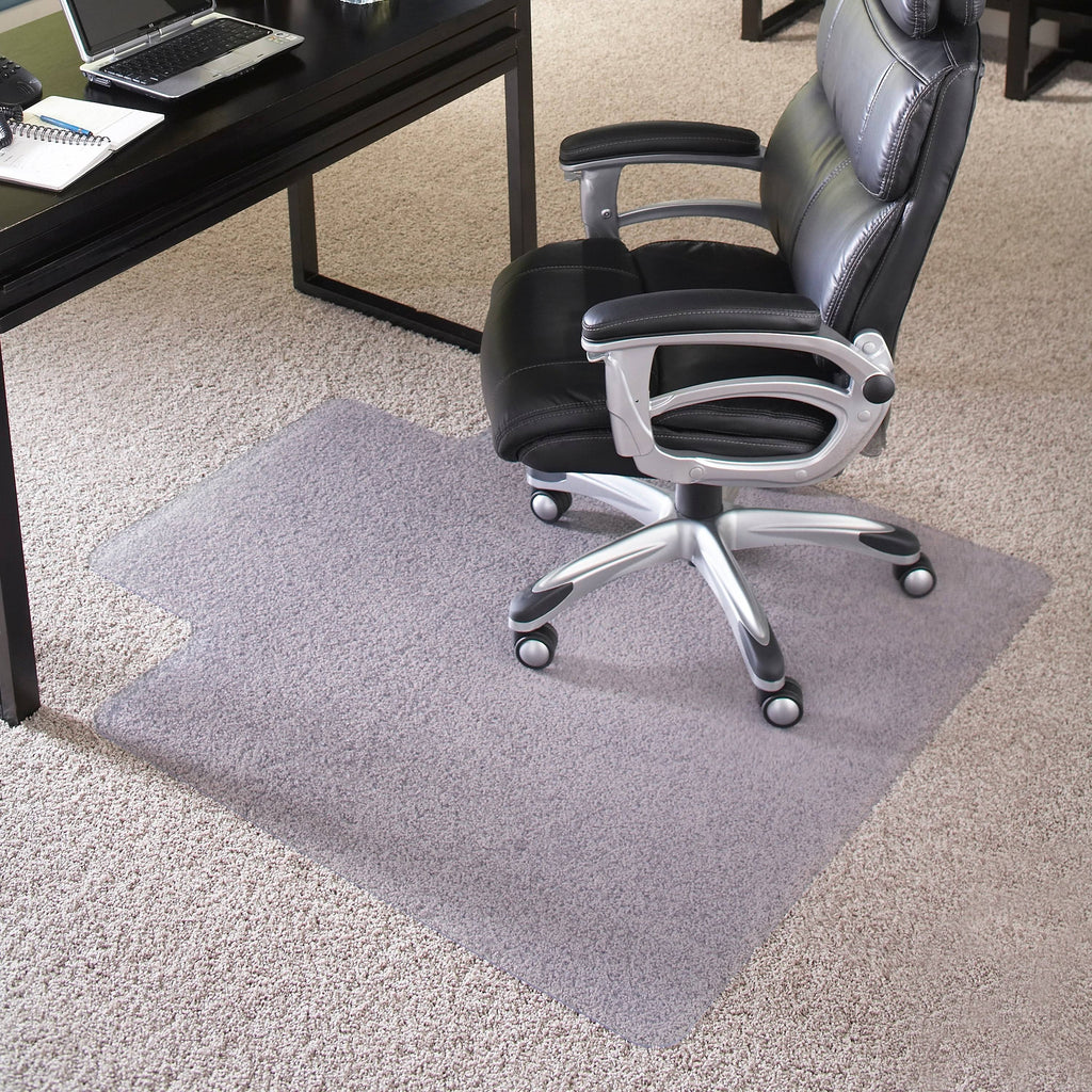 36x22 x 48x22 Clear Carpet Chair Mat with Lip T99854