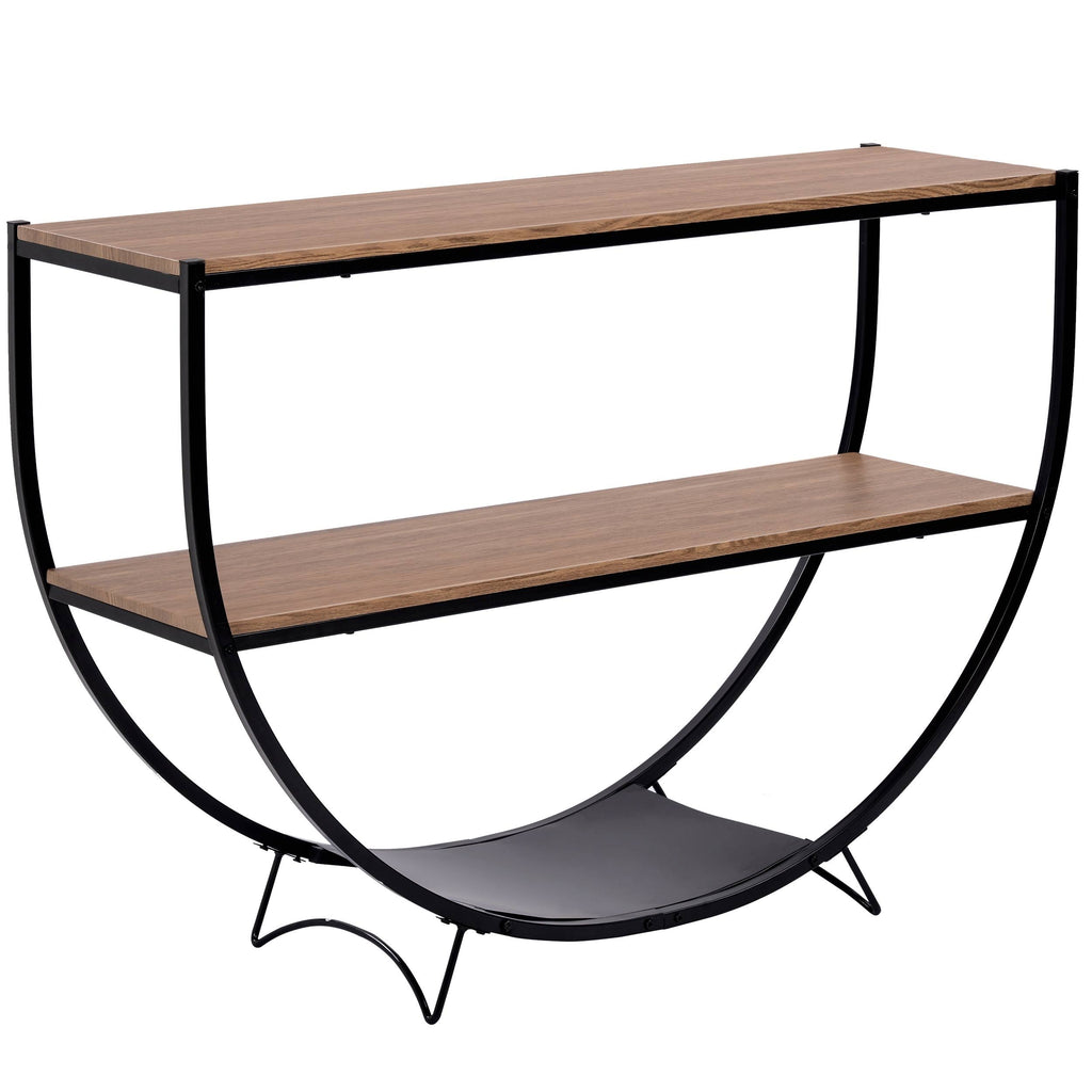 Black Distressed Wood Console Table C877
