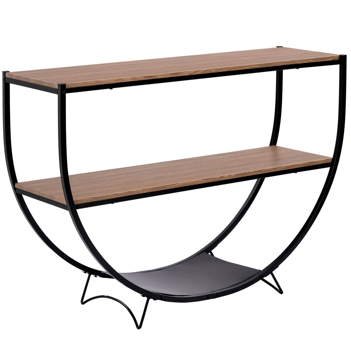 Black Distressed Wood Console Table C877