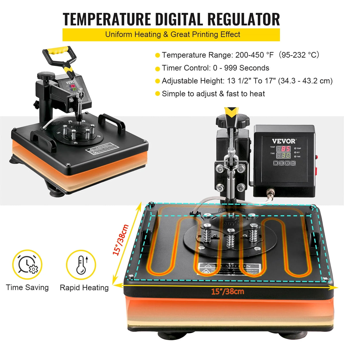 12 x 15 inch 5 in 1 Heat Press Machine N351