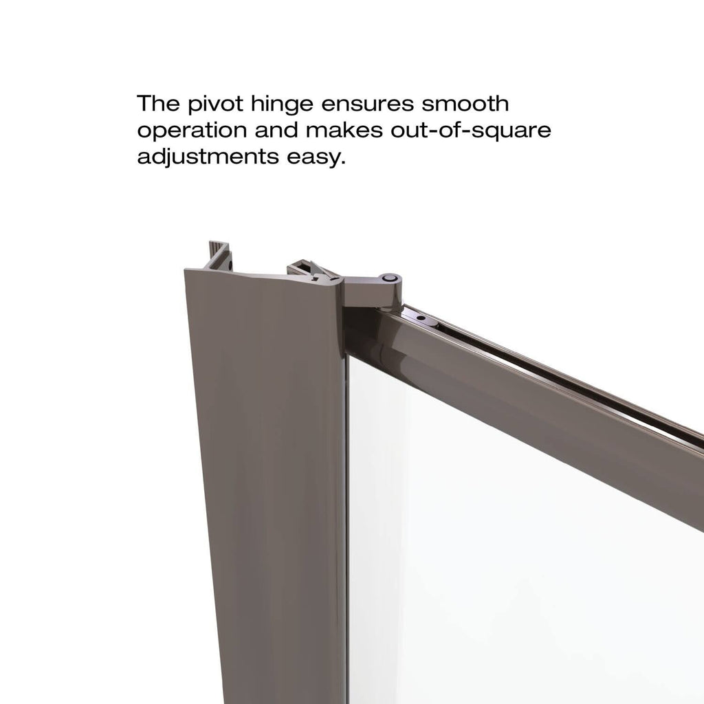 Pivot Framed Shower Door with Silver R289079