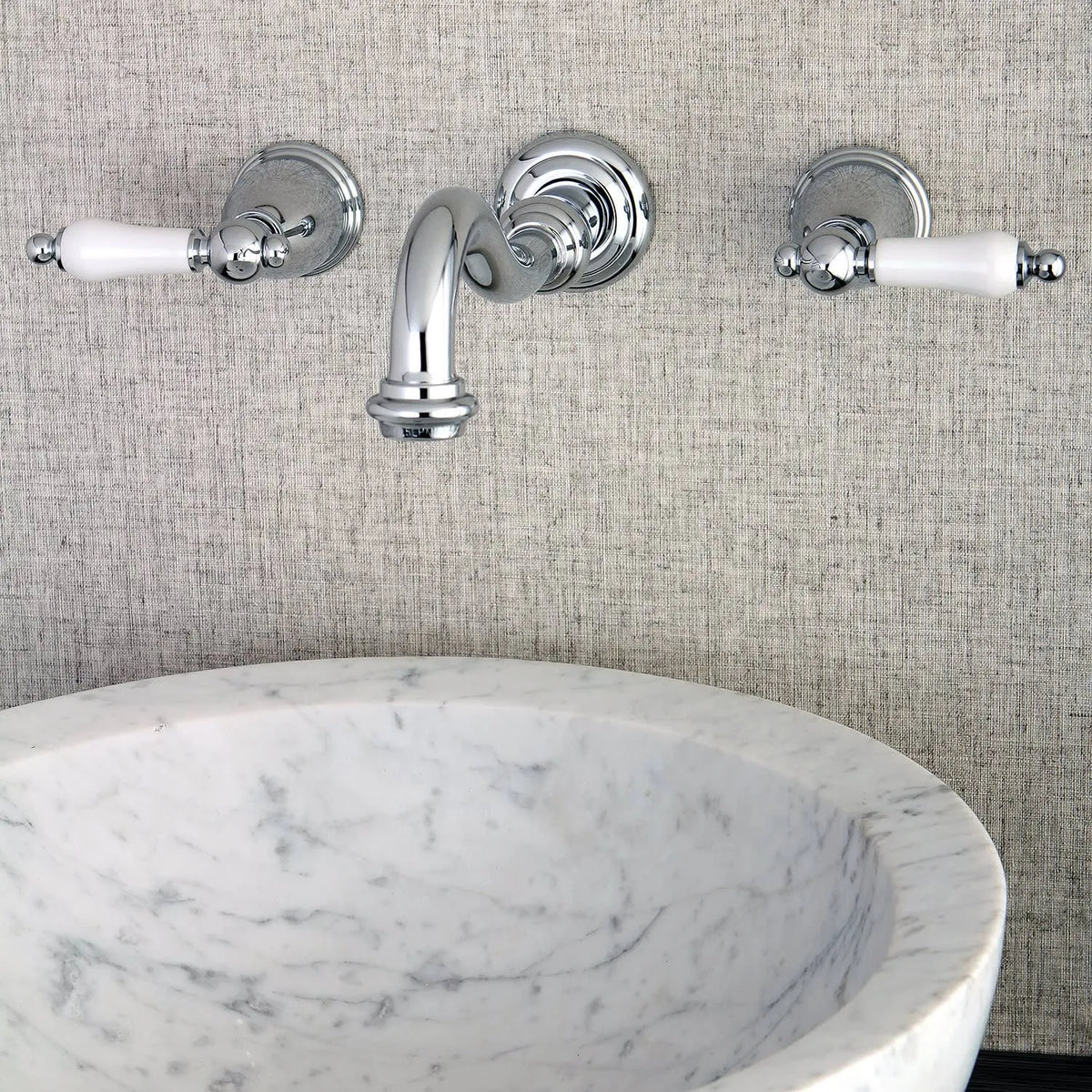 Vintage Wall Mounted Widespread Bathroom Faucet L3272