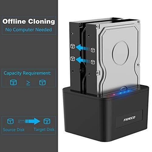 Hard Drive Docking Station, USB 3.0 SATA Dual Bay for 2.5 & 3.5 Inch HDD/SSD E816923