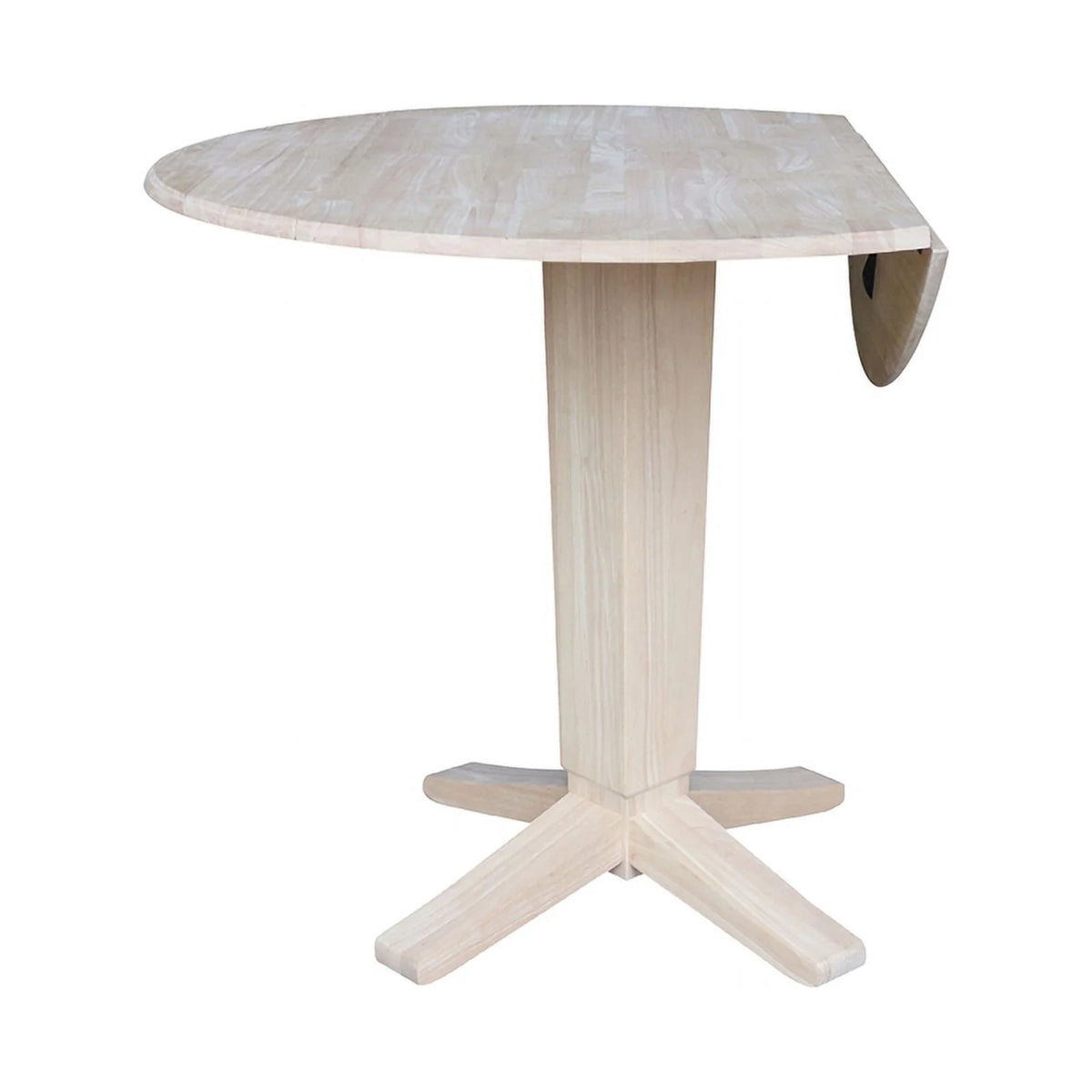 42" Round Solid Wood Drop Leaf Counter Height Dining Table I931387