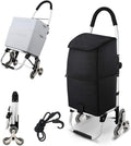 Black Foldable Shopping Cart with Extra Large Bag (6 Wheels) D749399