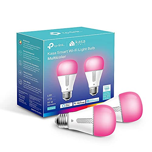Full Color Changing Dimmable Smart WiFi Light Bulbs A19 60 W 2-Pack N59783