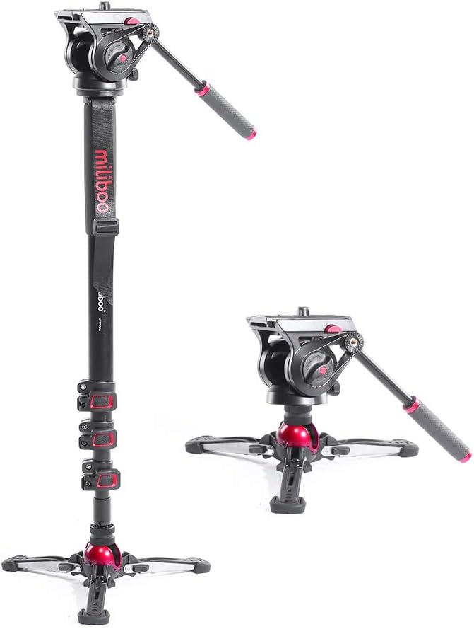 Aluminum Portable Fluid Head Camera Monopod 71.4 Max Height 10 Kilograms Max Load Capacity F813