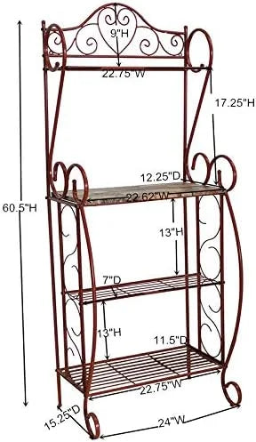 Metal Kitchen Storage Bakers Rack E958317