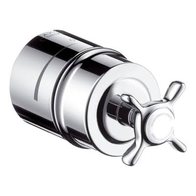 Brushed Nickel Wall Outlet with Cross Handle B5277