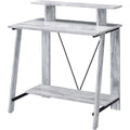 Antique White and Black Wood Writing Desk Z2315