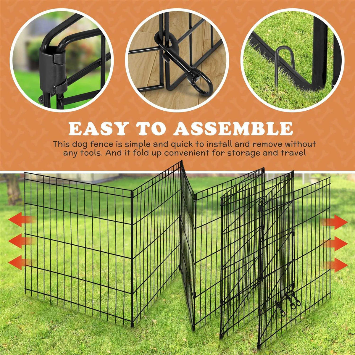 Folding Dog Exercise Pen 8 Panel P4571