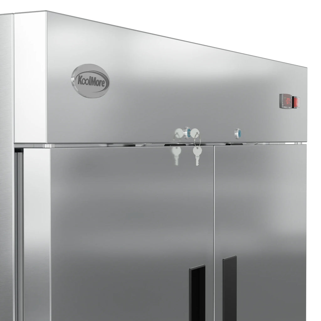 54 in. Commercial Stainless Steel Solid Half Door Reach-In Freezer, 47 cu. ft. M976