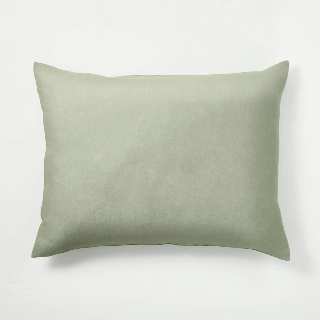 Sage Green Linen Duvet and Sham Set P612361