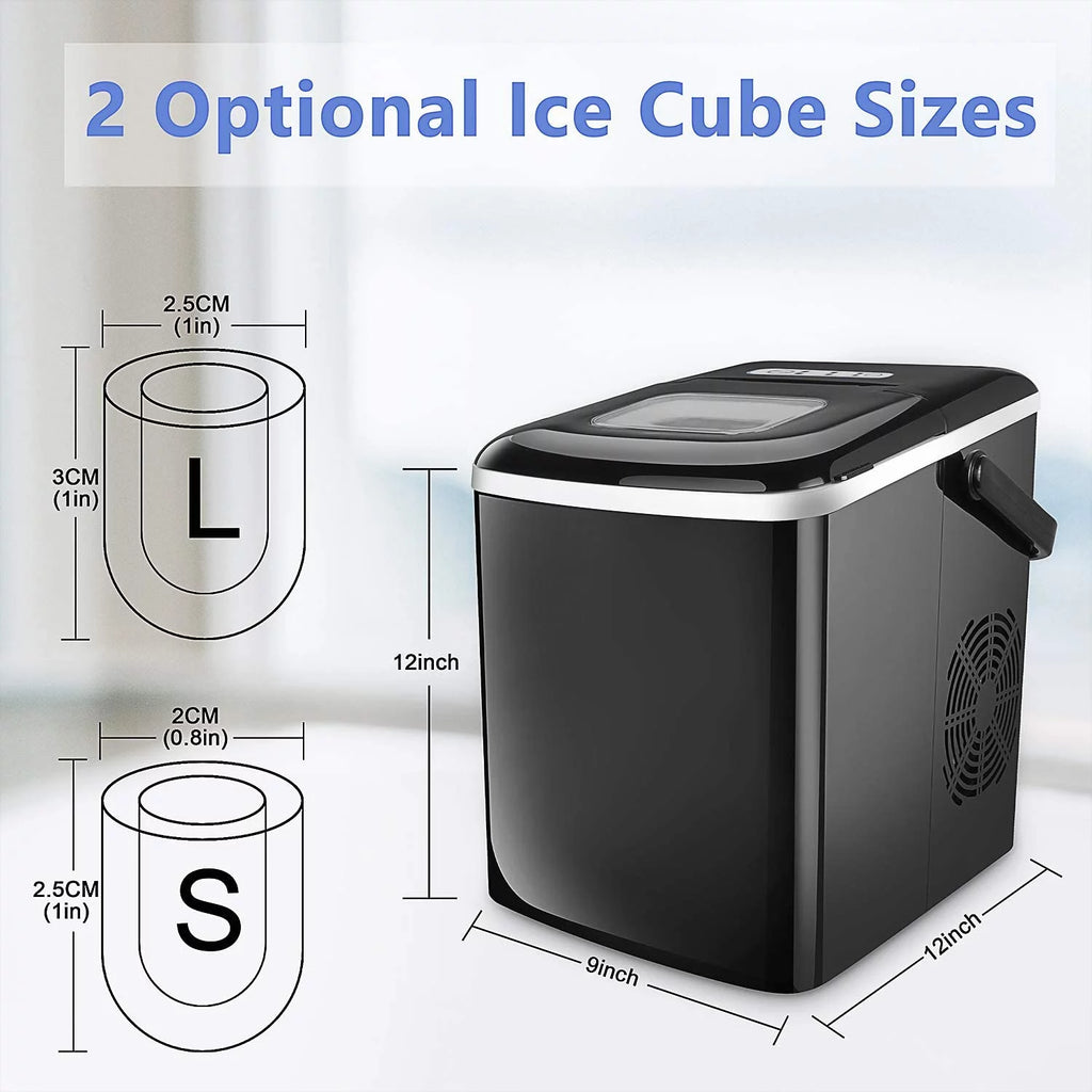 Portable Ice Maker with 2 Optional Ice Cube Sizes P171627