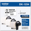 Die-Cut Adhesive Name Badge White Paper Labels, 260 Labels per Roll, Pack of 2 Z345